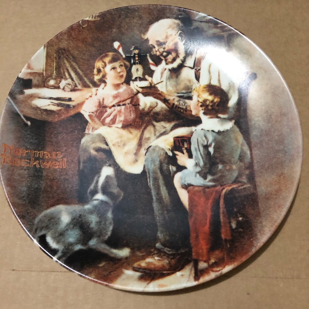 Norman Rockwell plate entitled “The Toy Maker”